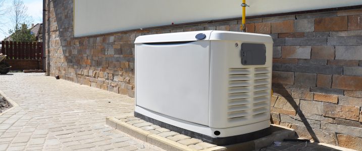 Residential house natural gas backup generator. Choosing a location for house standby generator.